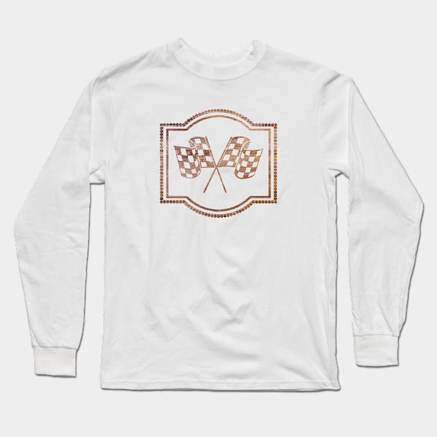 RACING CARVED WOOD Long Sleeve T-Shirt by ONSTROPHE DESIGNS